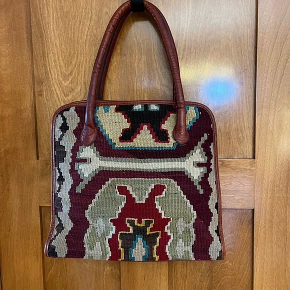 BoHo Tote - exceptional wool and leather - Picture 1 of 6
